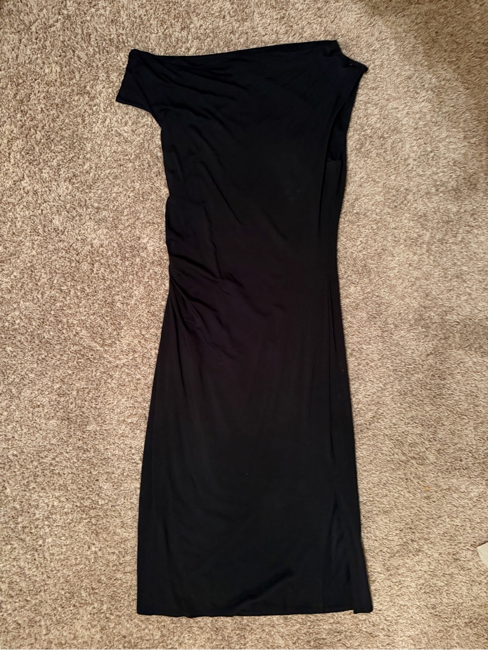 Target Black One-Shoulder Slim Midi Dress
